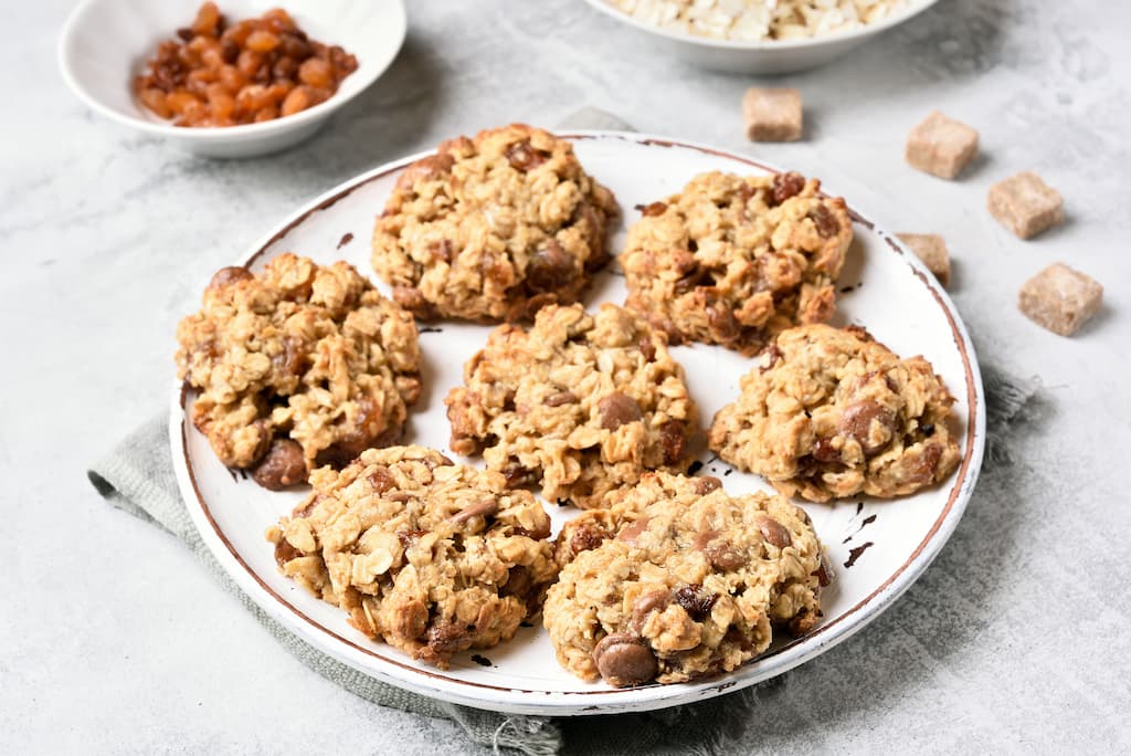 comida-vegana-para-llevar-galletas-de-avena-y-pasas